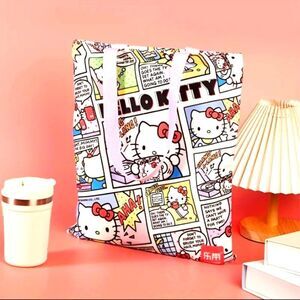 Hello kitty comic style tote bag with zipper shopping accessory on the go